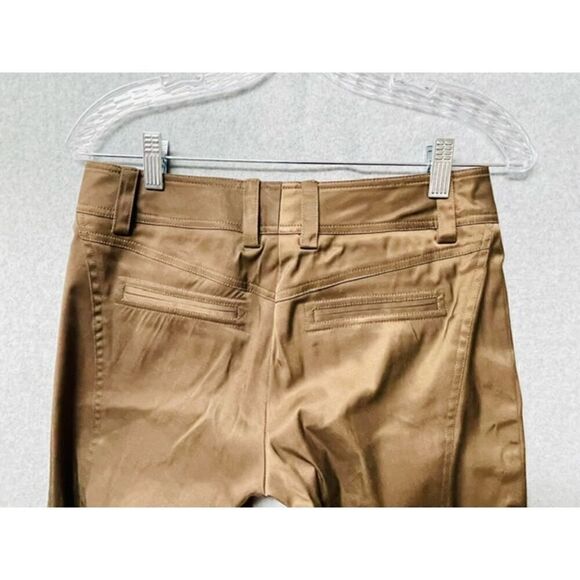 Cache Brown Front Pocket Pure Linen Cropped Capri Pants Womens Size 2 - Picture 6 of 6